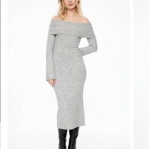 DYNAMITE | Off-Shoulder Sweater Midi Dress | Size S